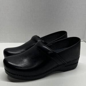Dansko XP Professional Leather Clogs Mules Slip On Shoes Black Womens Size 42 12